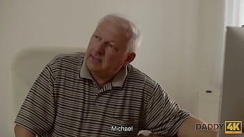 Preview 1 of Chikni Sax - DADDY4K. Winsome redhead creampied after sex with bfs old dad