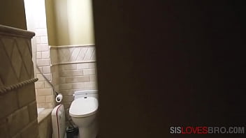 Preview 1 of Moni Money Talk - step Brother Barges In The Bathroom While Sister Shower- Alice March