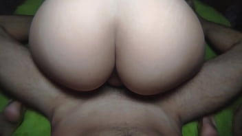 Preview 3 of 3 Way Porn Game - Big White Ass Rides Dick Professionally. Creamy pussy 100% filled with cum