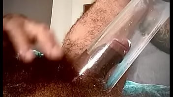 Preview 2 of Jagl Chudai - Latino hairy daddy vac pumps his dick