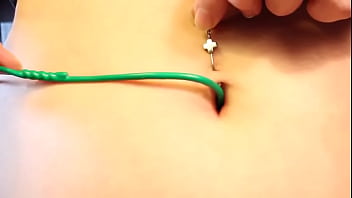 Preview 2 of Girls And Dugh Sexsy - Stuff in navel 2