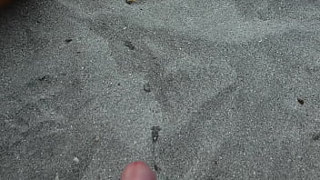 Preview 4 of Shane Diesel Vs Culos Enormes - Beach jerk and cum