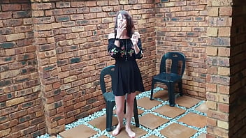 Preview 1 of Asian Titjob - Smoking a cigarette and shaking my ass while I take a piss