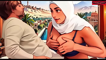 Preview 1 of Teen Sex Legal Porno Bbc - Anime Hijab Women Titty fucks Me