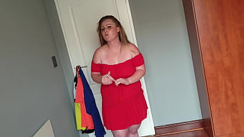 Preview 2 of Cult Vintage - Fat girl playing dress up by trying on different dresses