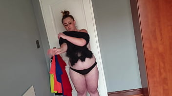 Preview 1 of Cult Vintage - Fat girl playing dress up by trying on different dresses
