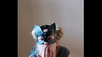 Preview 1 of Little Son Fat Mom - A teenager develops her tight pussy with two fingers. Parents at work