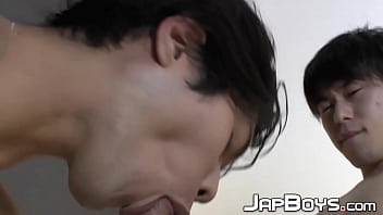 Preview 2 of Sailion Xxx - Cute Japanese twink doggystyle fucked before mutual cumshot