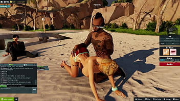 Preview 2 of Vey Kuzen Porno - 3dxchat | LoliVix | 34.3| Hablo con mis amantes mientras otro me folla en la playa