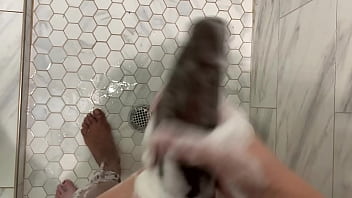 Preview 2 of Anty And Booy Xxx India - Horny Stepdaughter listens to stepdad fuck her mom to sleep then sneaks into the bathroom to shower with him
