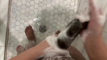 Preview 3 of Anty And Booy Xxx India - Horny Stepdaughter listens to stepdad fuck her mom to sleep then sneaks into the bathroom to shower with him
