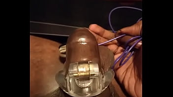Preview 4 of Hardcore Xx Video - Cock vibes in cage with plug in ass
