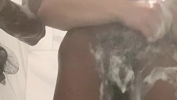 Preview 2 of Begging Cum Masterbation - Stepsister shares shower with stepbrother and almost get her little tight asshole fucked