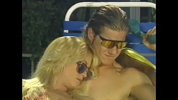 Preview 1 of Jav Pumping Men - Blonde sweetie poolside gets her cunt licked and fucked by a stud