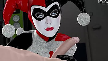 Preview 4 of Anita Lina B Anal Dp - Harley quinn blowjob and a kiss on ur dick