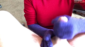 Preview 3 of Widow Pay - Purple Glove handjob