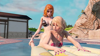 Preview 2 of Xxx18 Arab - TTF - Normal Day at the Pool