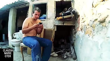 Preview 1 of Girl Forced Guy To Eat Cum6 - Blowjob in the abandoned cabin