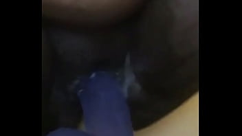 Preview 4 of L Feet - Ebony bbw teen plays with fat pussy