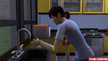Preview 1 of Xvnxxx Hot Mom Son - Stepson catches his Korean stepmom masturbating in front of the computer and then helps her to have sex after a long time without - Family Sex Taboo | Forbidden Sex