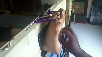Preview 3 of Nurse Catsone - Cute feet tickled in stocks