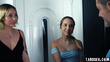 Preview 1 of Big Booms Step Mom - Teen Ophelia Dust&#039_s daddy fucks his dauhter&#039_s best friend Mona Blue while his dauhter is lying in the bed napping next to them!