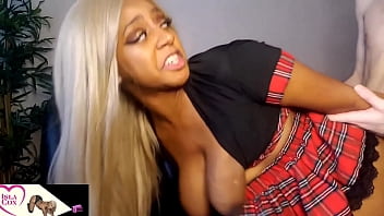 Preview 3 of Hot Gar Look S - Ebony College Slut IslaCox Loves Big White Cock