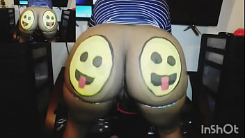 Preview 1 of Cartoon Garfield C 9899 - Emoji k.  Thick ebony Ass   Bouncing clapping that ass