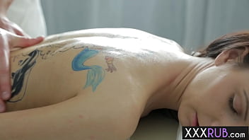 Preview 3 of New Bane Baby Xxx Vidio Hd Hindi - Horny tattooed MILF Lilu Tattoo massage and fucks a friend with hard penis