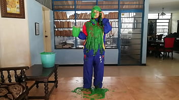 Preview 2 of Pure Cfnm Nick - Girl slimed in tracksuit