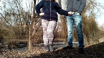 Preview 4 of Dady Fuk Doughter In The Mount - My mother in law&#039_s hairy pussy on a frosty street