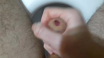Preview 2 of Kiss Me Fake 2019 - Long CUM of a long COCK in D-BOYs WC