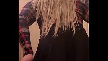 Preview 3 of Student Lust - Sissy Bitch Rides 8 inch dildo