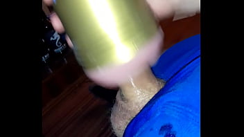 Preview 2 of Bbw Young Fuck Son - Fleshlight cumshot