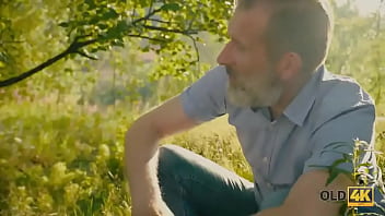 Preview 1 of Pornodass Dass - OLD4K. Bookworm doesnt mind having outdoor sex with hungry old guy