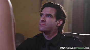 Preview 2 of I Am Shark - Stepfather and Stepmother devour their stepson&#039_s girlfriend&#039_s pussy,  penetrating and licking her juicy pussy as a family. - www.FuckmilyStrokes.com