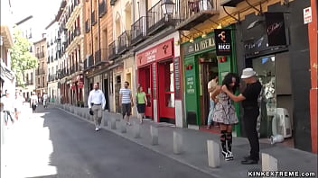 Preview 1 of Bokep Jepang Di Ruangan Olahraga - Spanish slave rough banged in public