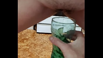 Preview 2 of Bumar Xxnx - Duk and David,  Duk peeing in glass,  David cums in glass for Duk to eat