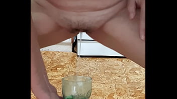 Preview 1 of Bumar Xxnx - Duk and David,  Duk peeing in glass,  David cums in glass for Duk to eat