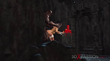 Preview 3 of Vergen Fuck Here Self - Hot sex! Black guy plays with a sexy bride in the dungeon