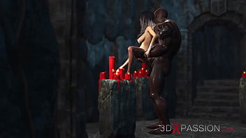 Preview 4 of Vergen Fuck Here Self - Hot sex! Black guy plays with a sexy bride in the dungeon