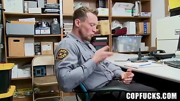 Preview 1 of Leya Ass - Mall Officer Pierce Paris Fucks and Facials Shoplifting Twink Brayden Wolf