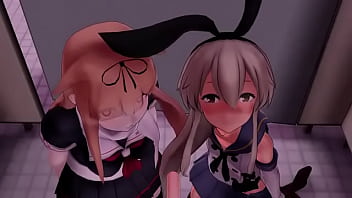 Preview 3 of Hinde Girlsboy - レイヤー島風と夕立による 貞チンポフェラ