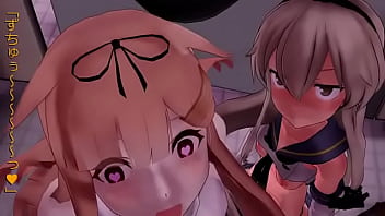 Preview 4 of Hinde Girlsboy - レイヤー島風と夕立による 貞チンポフェラ