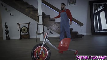 Preview 2 of Porn Videos Of Milan Khalifa - Lucky stud getting his cock fucked hard by two sexy ghosts