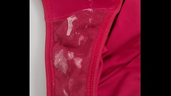 Preview 4 of Lube Shemale Ass With Cum - Calcinha da esposa depois chegar tarde do trabalho