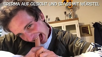 Preview 1 of Japanese Nanny Blows Son - Fetisch mit W&uuml_rstel,  M&ouml_hre und Cum