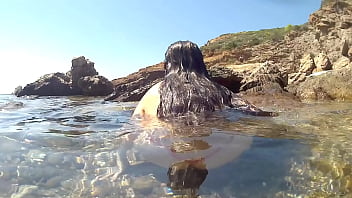 Preview 1 of Pooping Lesbi Braziluan - Beach Show Off