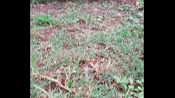 Preview 3 of Matsumura Kasumi - Duk and David,  Duk nude peeing in backyard