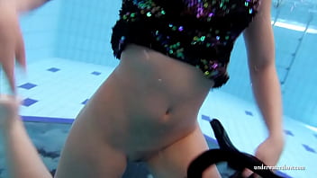 Preview 2 of Jav Blowjob Cim - Zuzanna swims naked and horny in the pool
